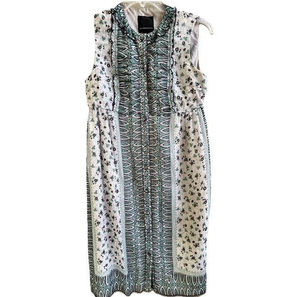 Anna Sui Dresses & Skirts - Anna Sui For Anthropologie Elfine‎ Stitch Floral Silk Shift Sheath Dress Sz 0